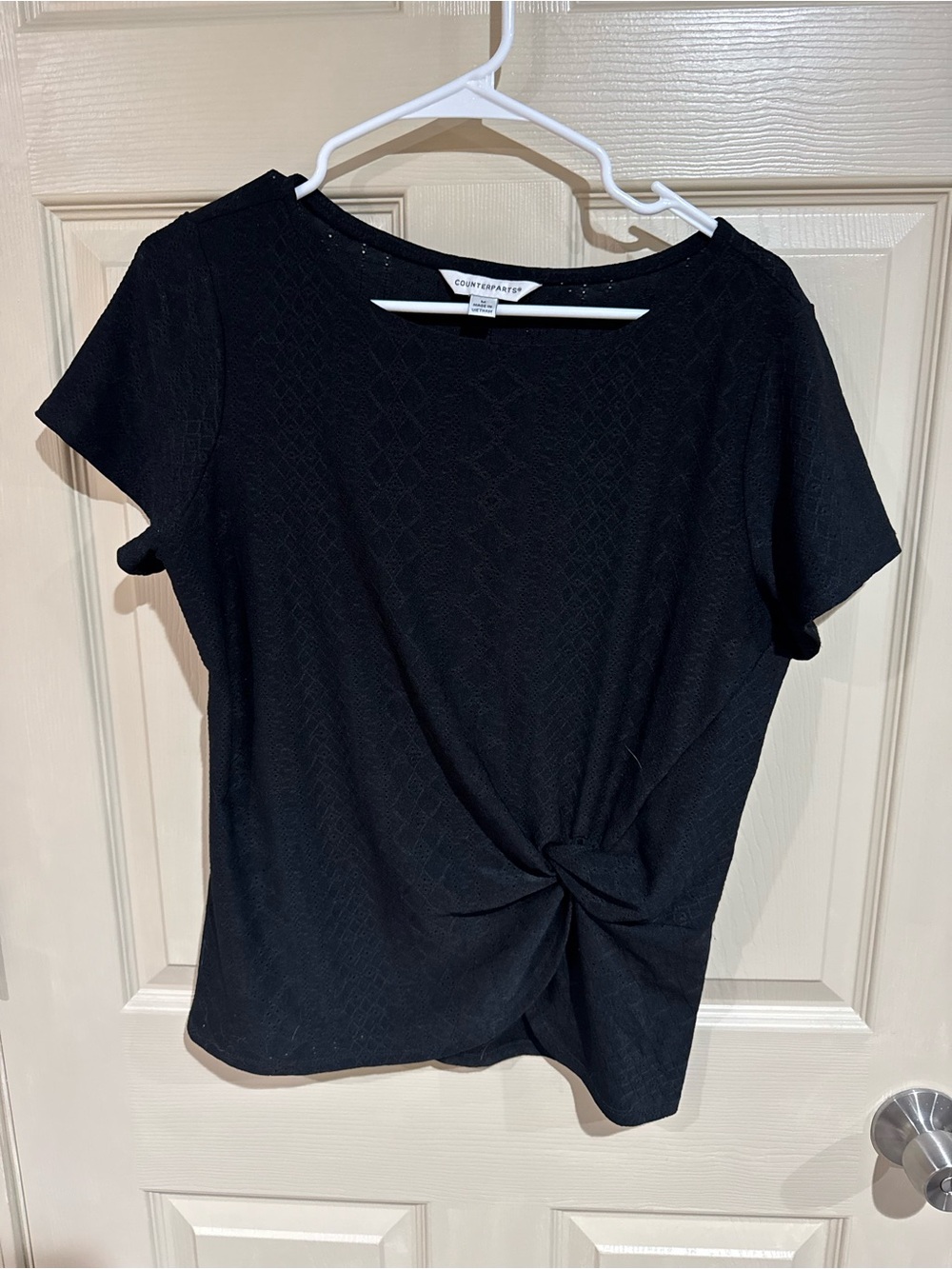 Counterparts Black Short Sleeve Twist-Front Tee